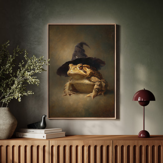 Charming Toad Witch Portrait - Whimsical Animal Art - Gallery Canvas image 14