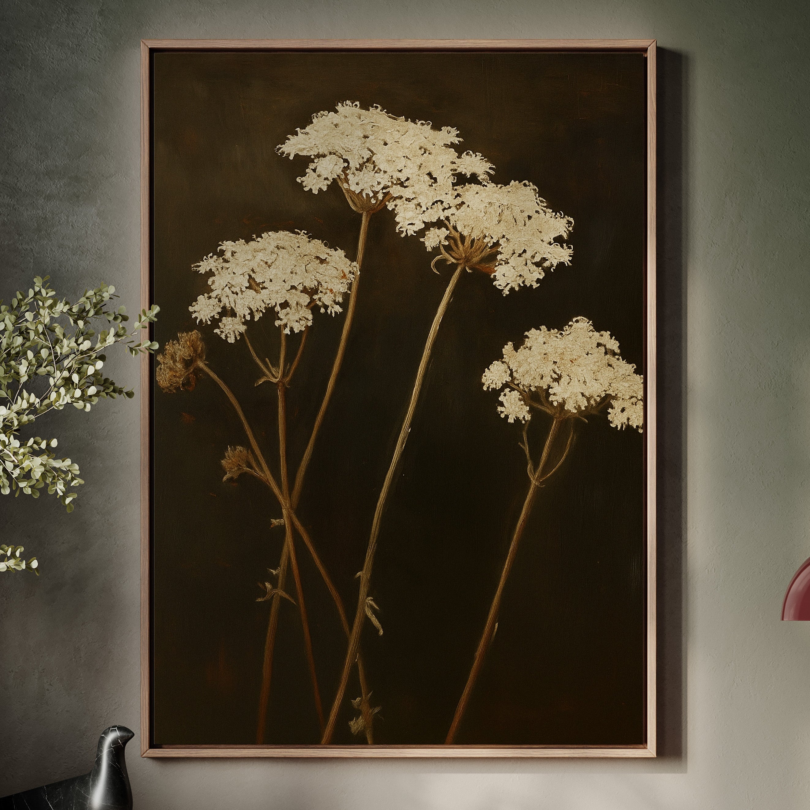 Queen Annes Lace in Late Autumn Light