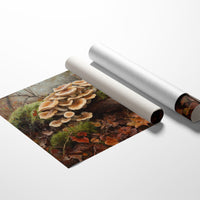 Autumn Mushrooms Dance Among Leaves