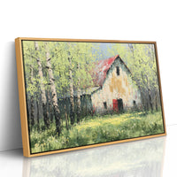 Old Barn Among the Birches