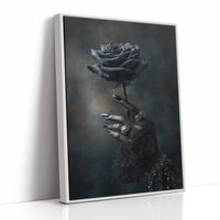 Midnight Bloom In Silver Grasp