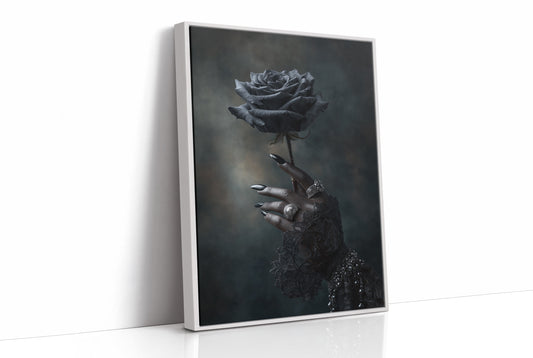 Midnight Bloom In Silver Grasp