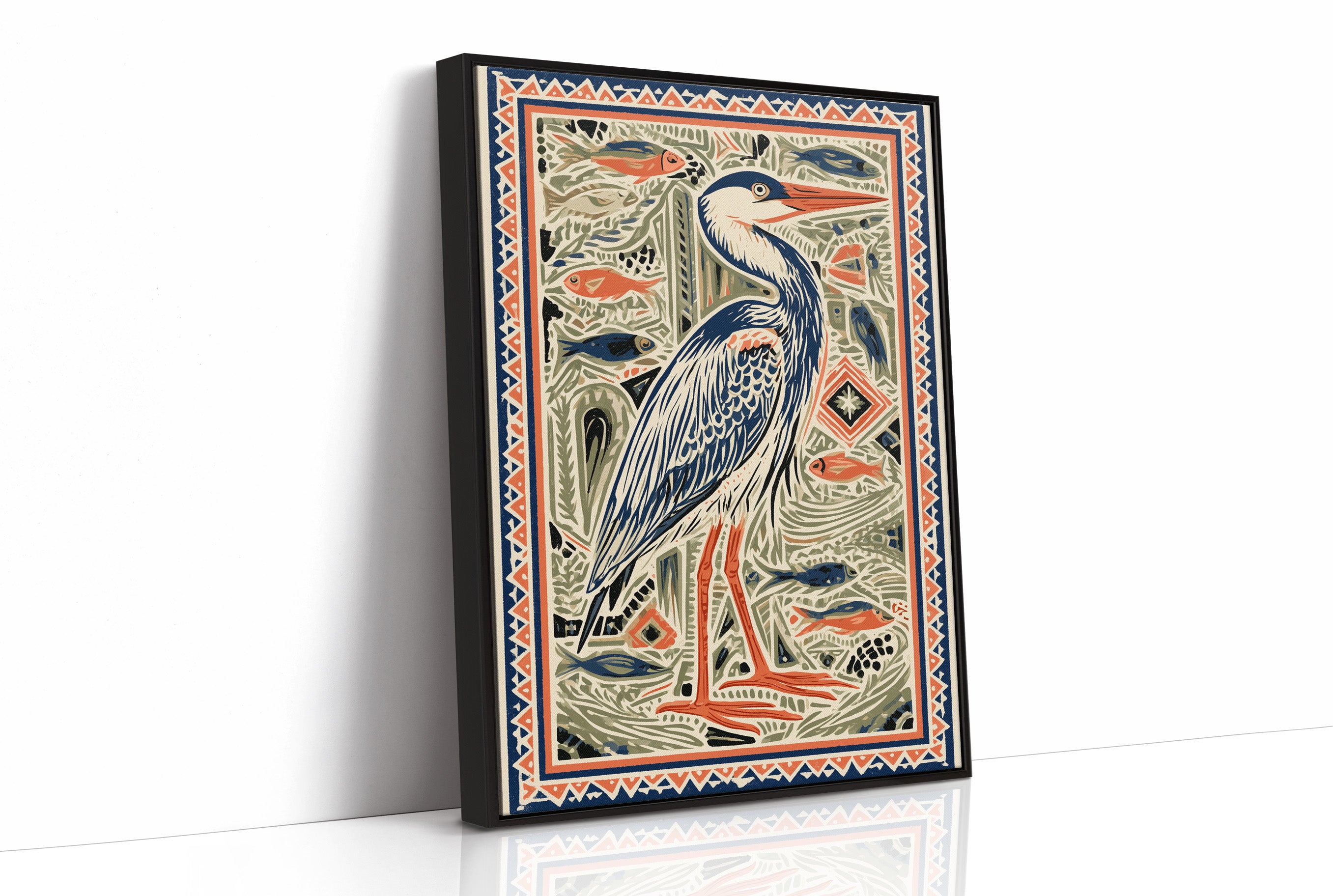 Heron Among The Reeds
