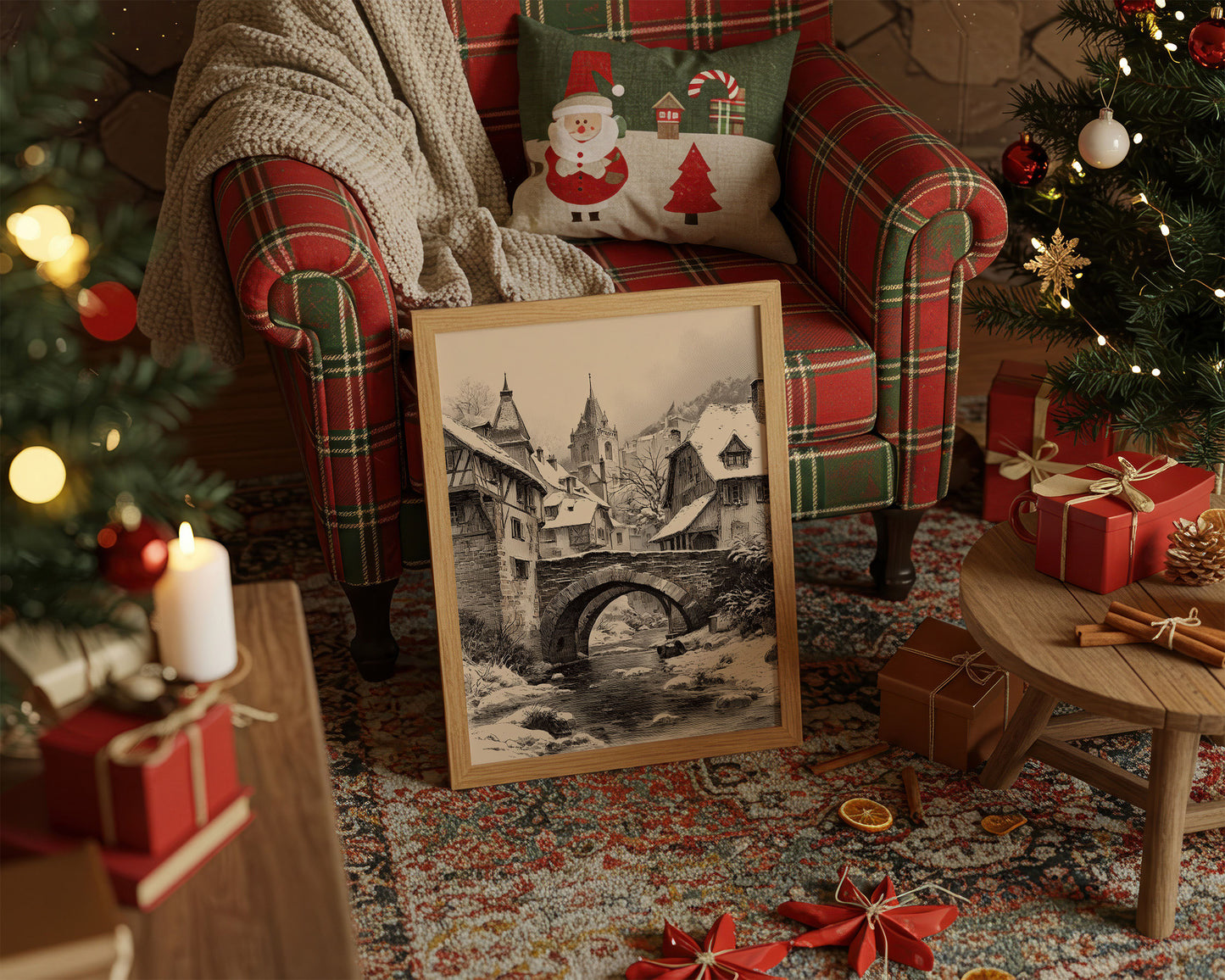 Stone Bridge Leads To Christmas
