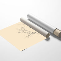 Raven Perches On Winter Branches