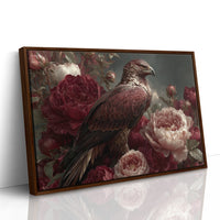 Hawk Nestled Among the Roses