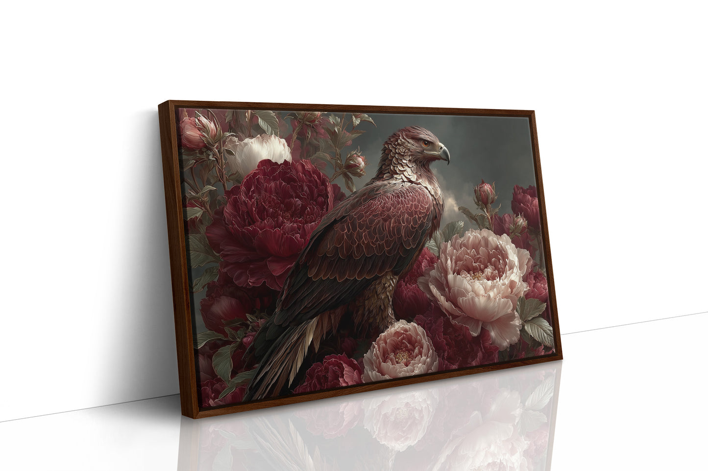 Hawk Nestled Among the Roses