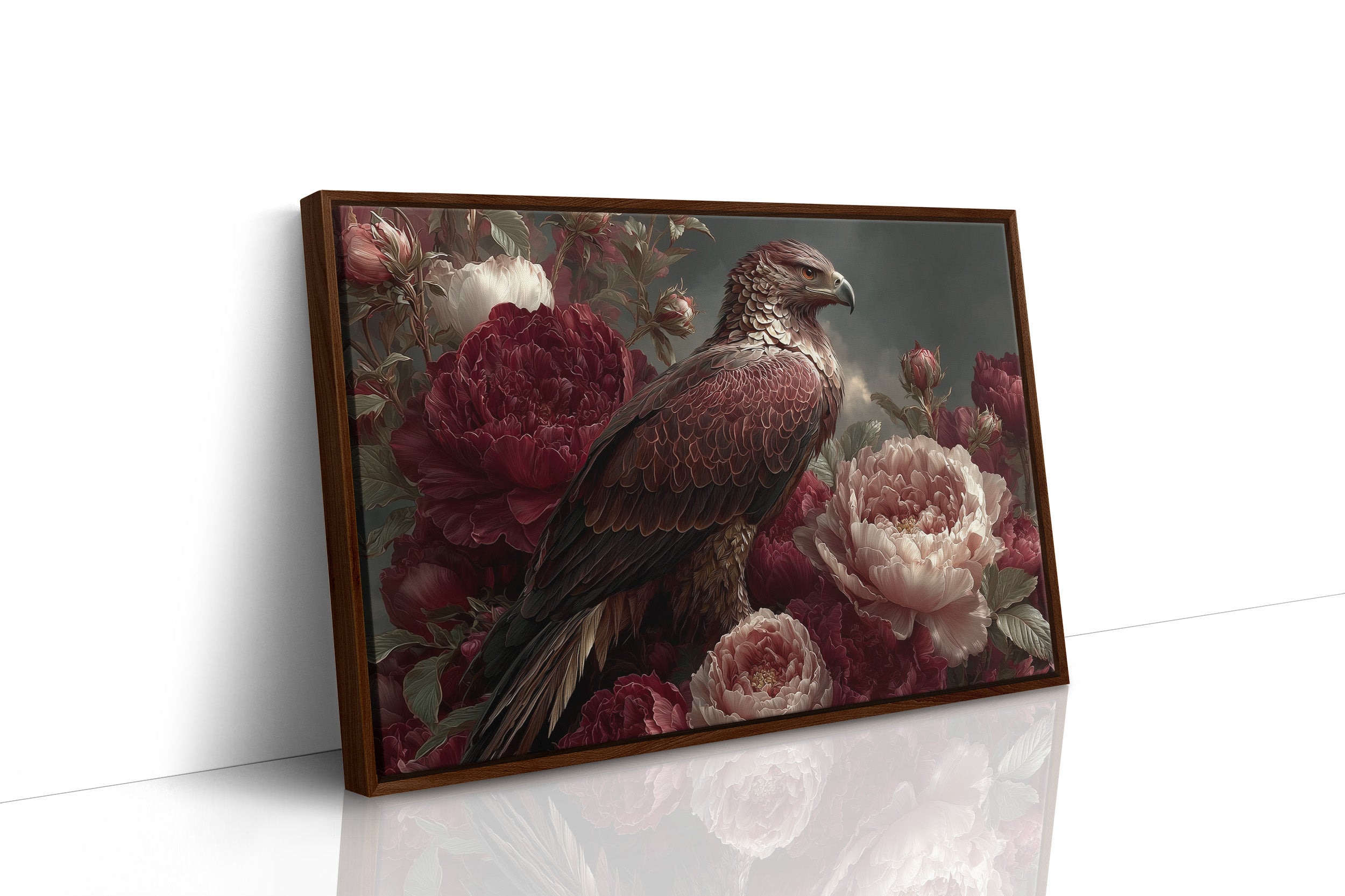 Hawk Nestled Among the Roses