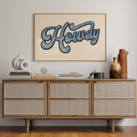 Howdy Western Typography Art – Vintage Rodeo-Style Wall Print