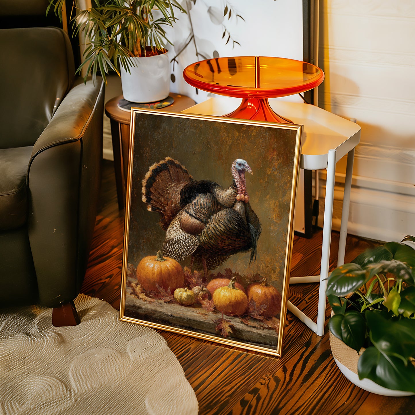 Harvest Pride Among Autumn Pumpkins