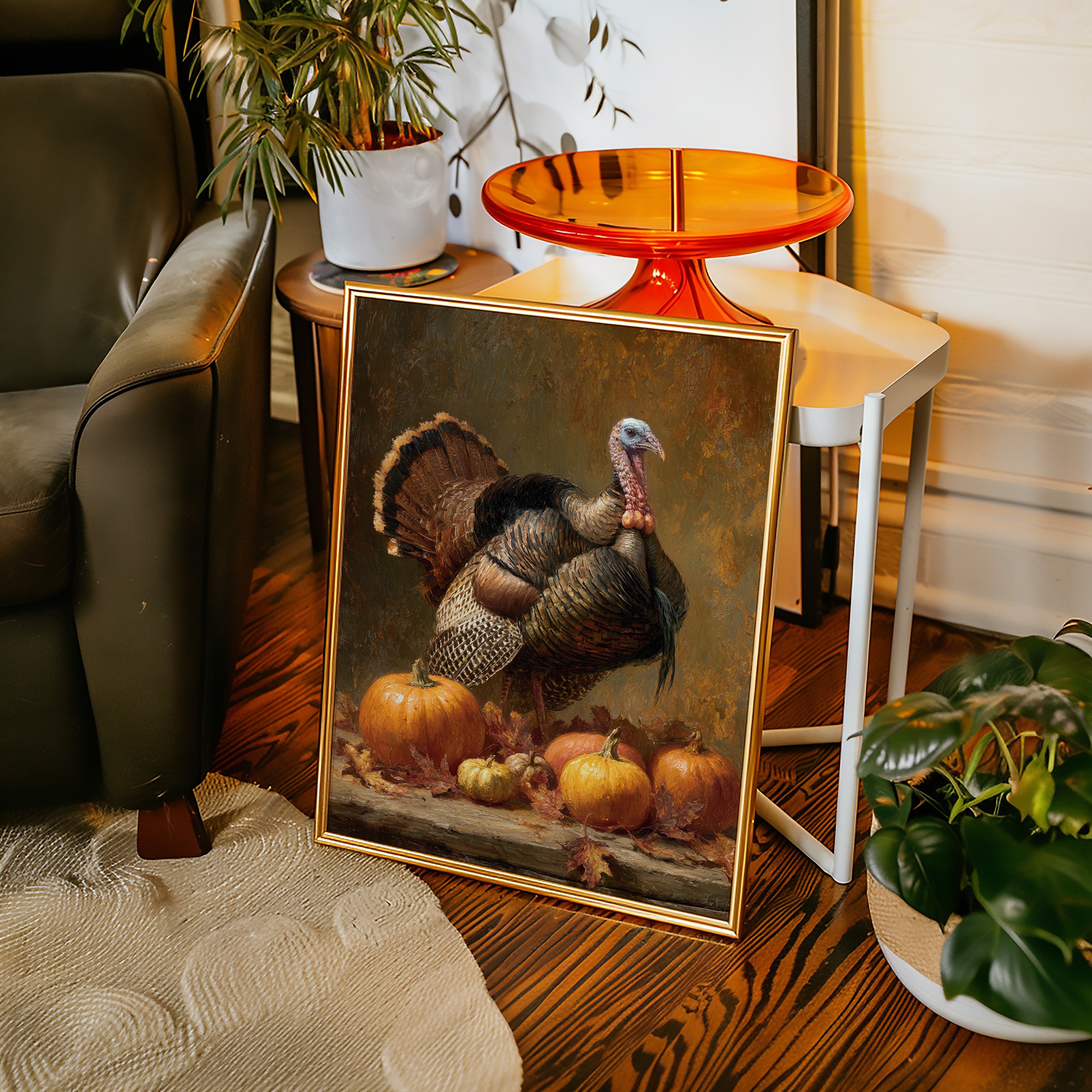 Harvest Pride Among Autumn Pumpkins