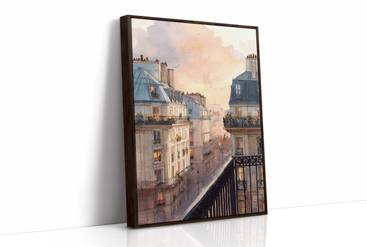 Evening Light Over Paris Rooftops