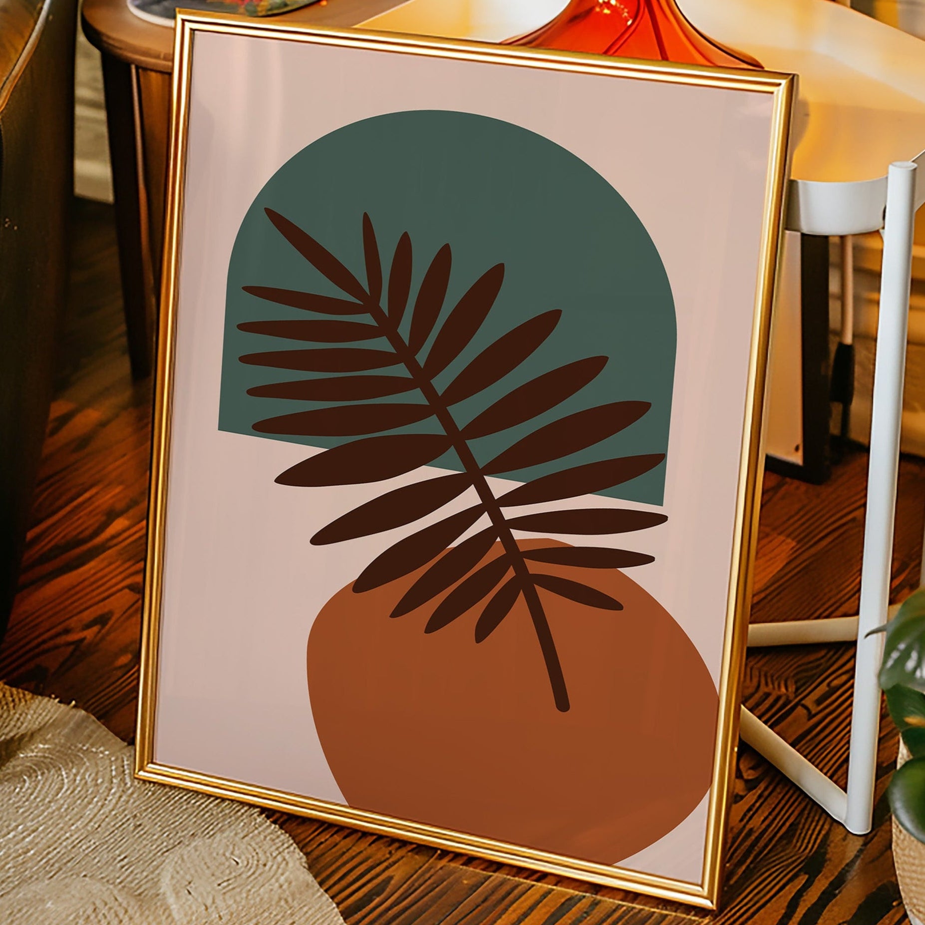 Foliage Dances Against Soft Canvas