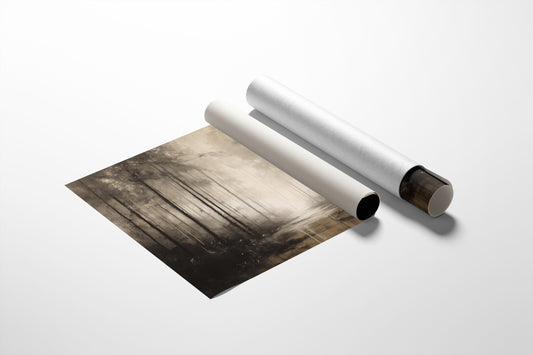 Fog Dwells Between Ancient Pines