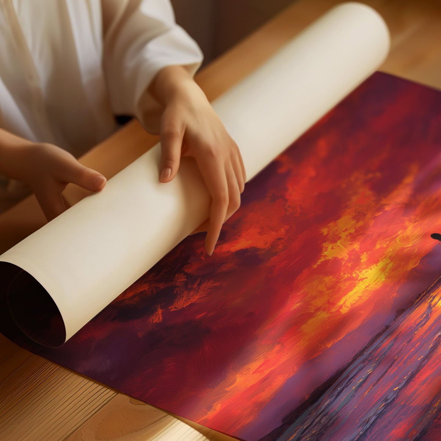 Sunset Walk Through Crimson Tides