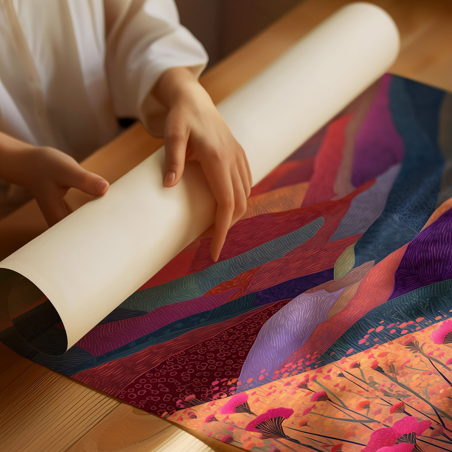 Poppies Dance Through Mountain Dreams