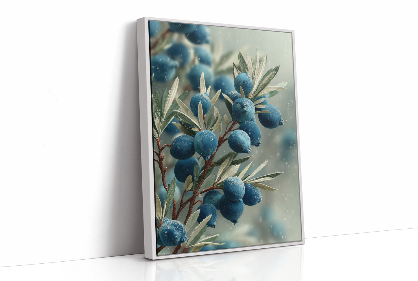 Frosted Blueberries on the Branch