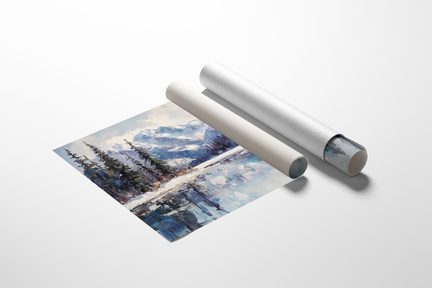 Alpine Lake Mirrors Winter's Grace