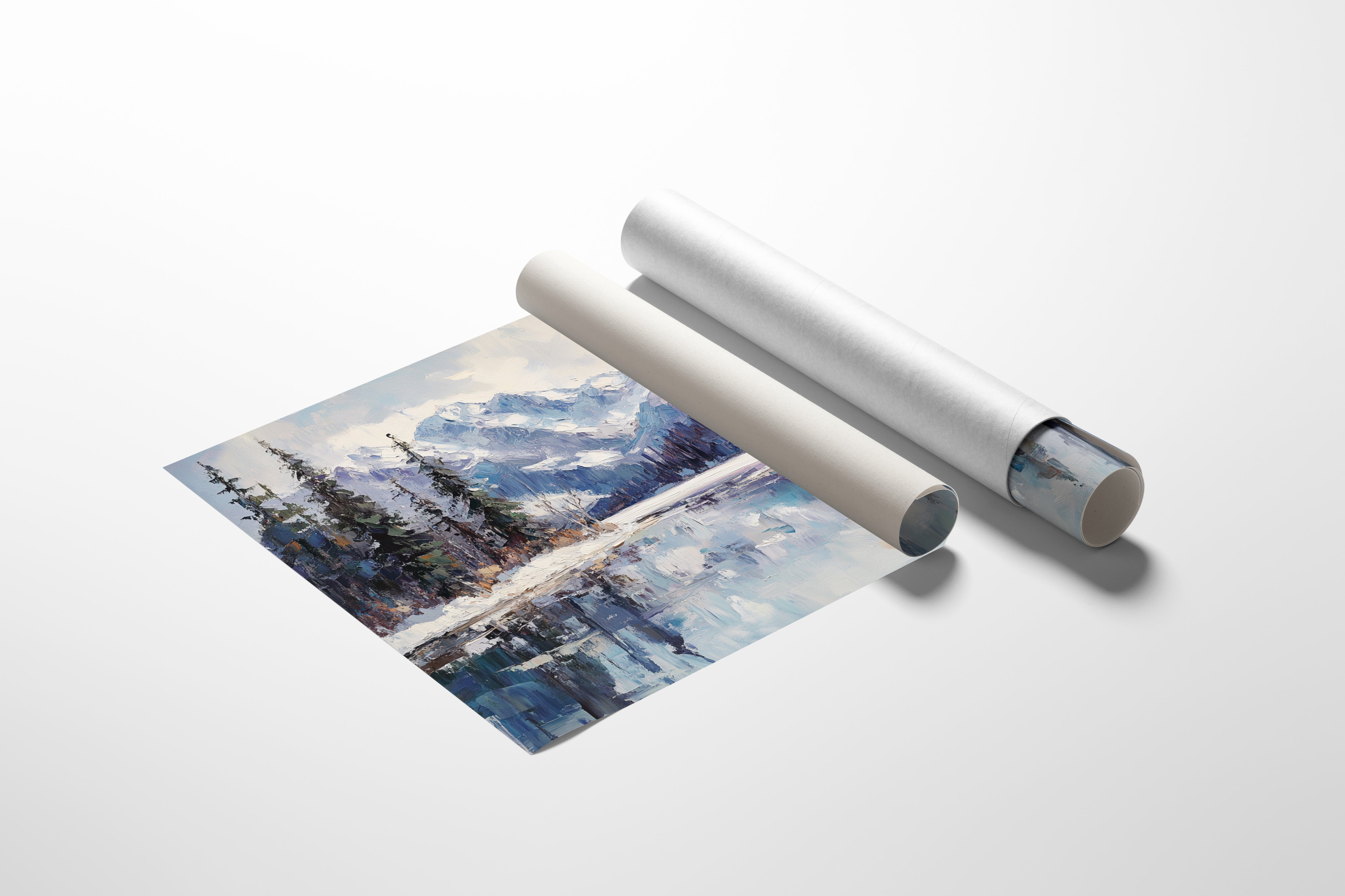 Alpine Lake Mirrors Winter's Grace