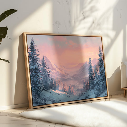 Snow Peaks Blush At Dawn