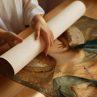 Gilded Faith On Rustic Table