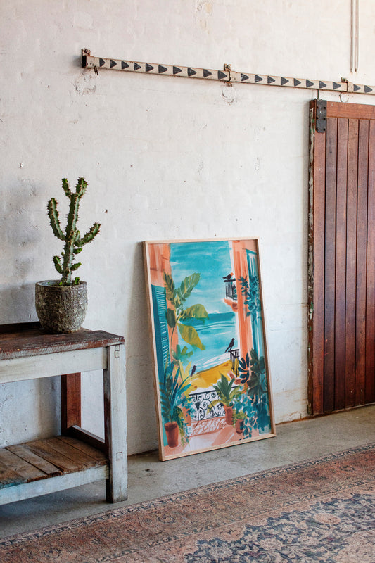 Balcony Echoes of Sunlit Shores