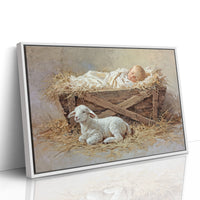 Gentle Lamb Guards Winter's Peace