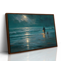 Midnight Walk Along Teal Waters