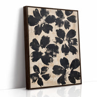 Japanese Ink Floral Print – Bold Brushstroke Blossom Wall Art