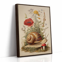 Nature's Timeless Procession: Snail Among Wildflowers