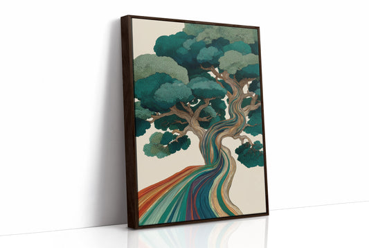 River of Color Through Pines