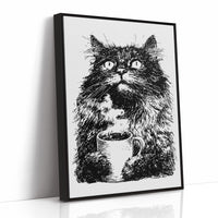 Cat Needs Coffee First