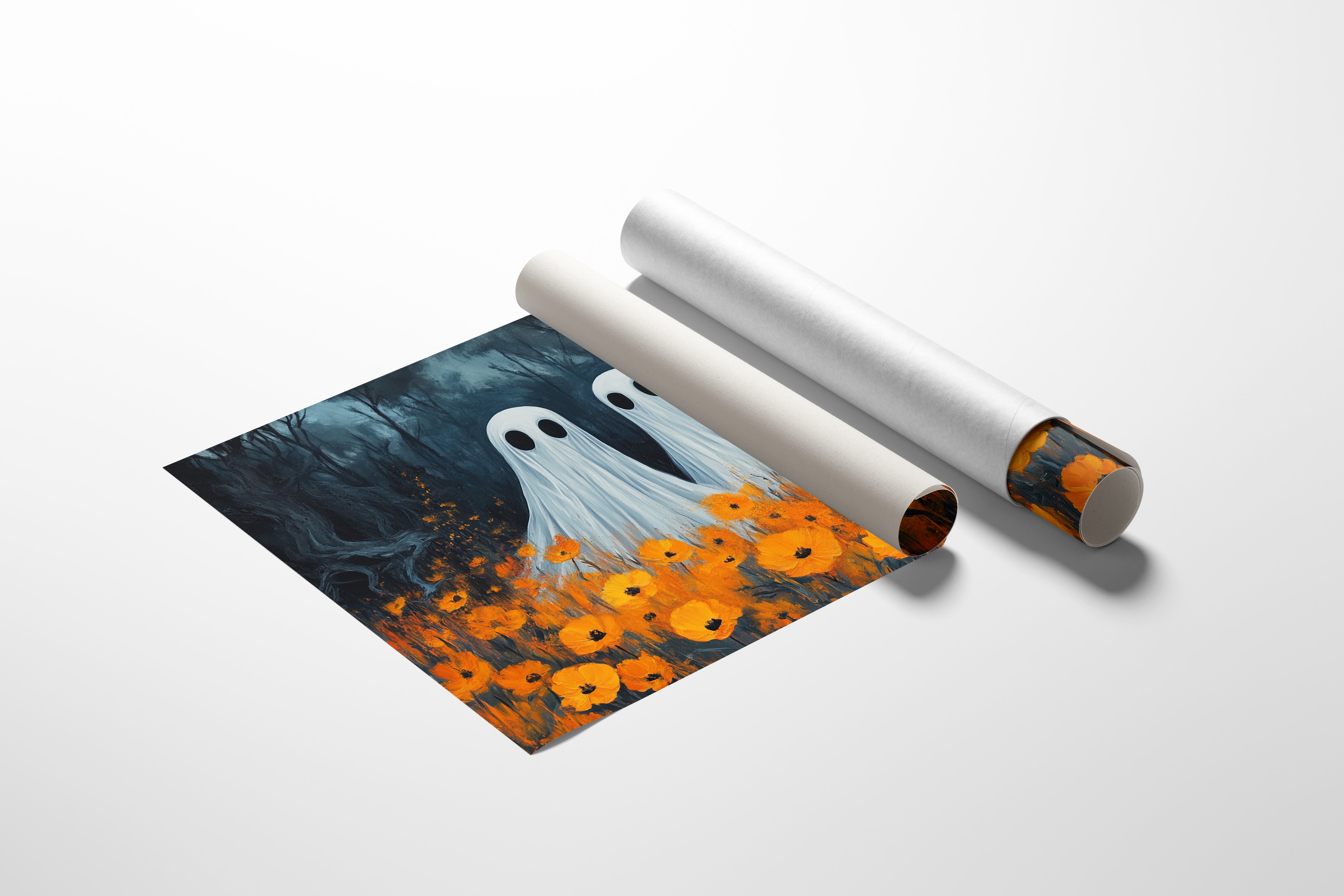 Spectral Friends Among Autumn Poppies