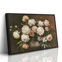 Roses and Peonies, Antique Vase