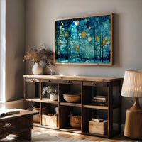 Fireflies Dance Through Midnight Forest