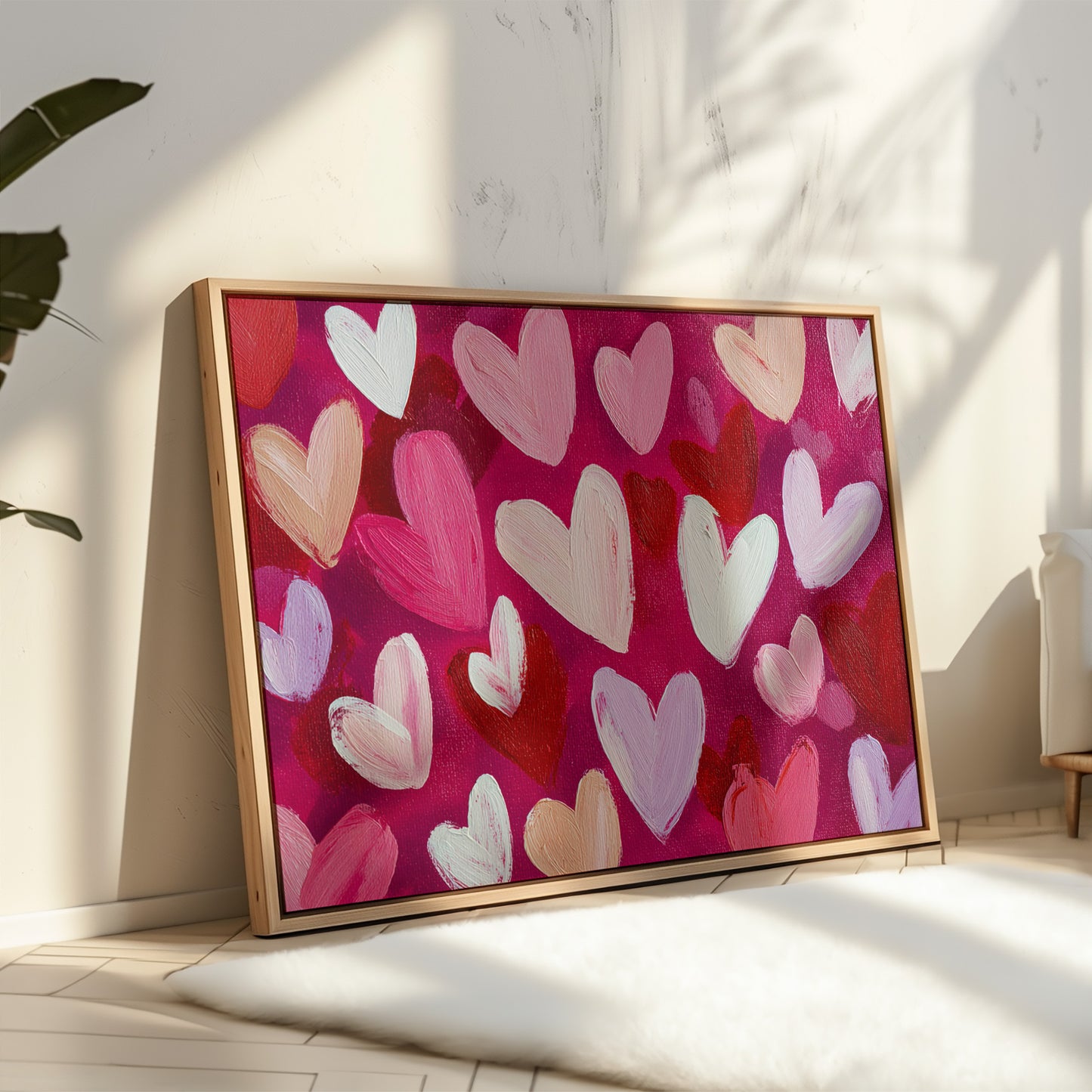 Hearts Dance In Magenta Light