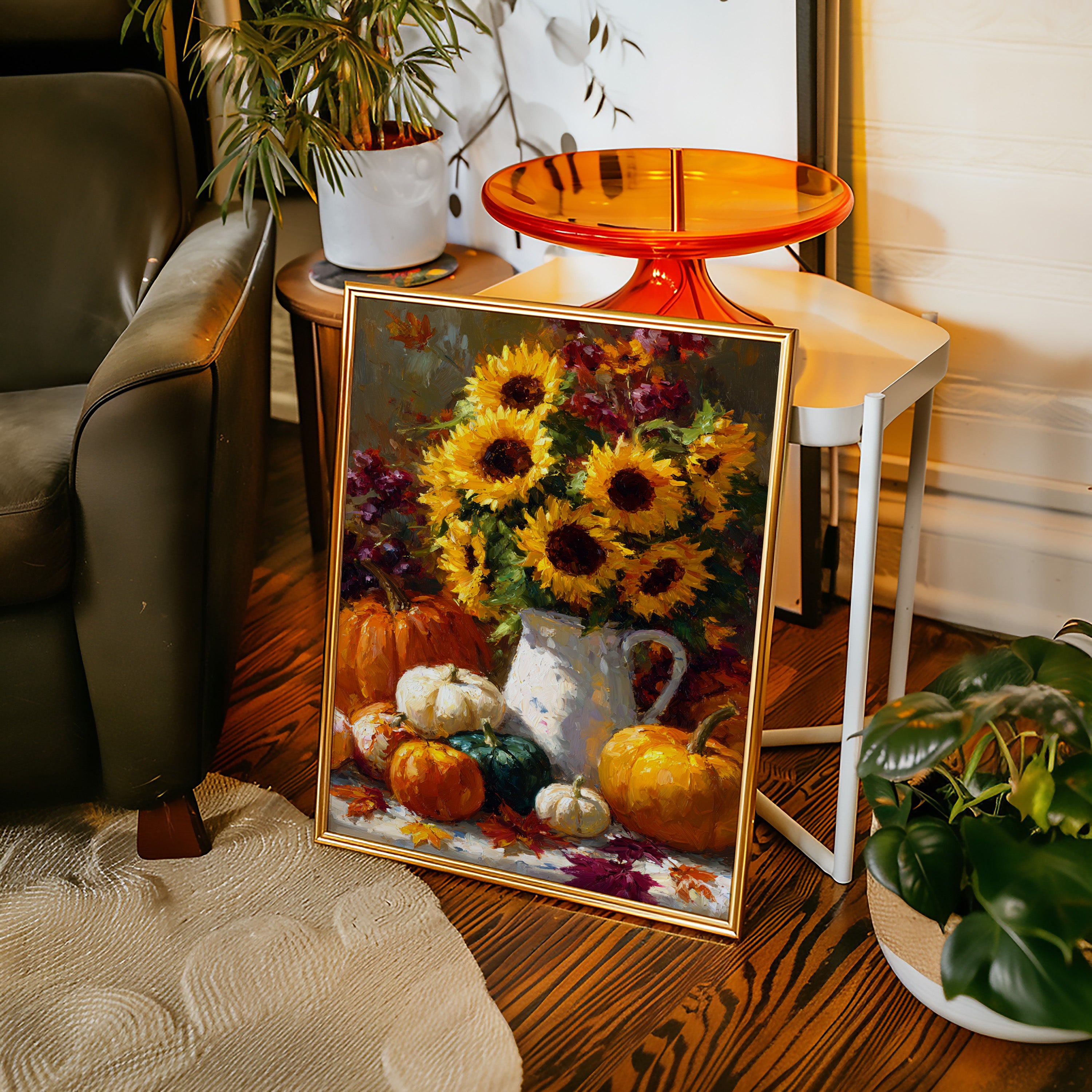 Autumn's Warmth In Sunflower Light