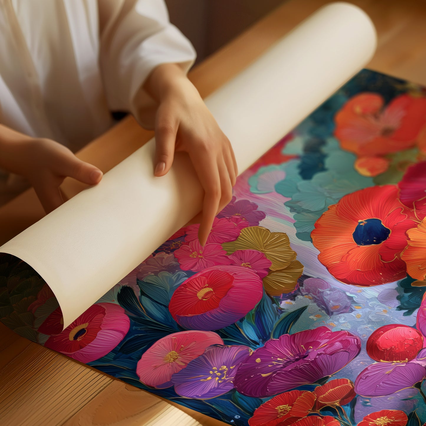 Poppies Dance In Twilight's Glow