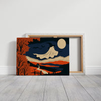Papercut Witch Over Autumn Valley