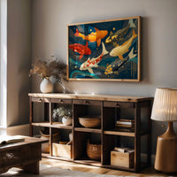 Koi Dance Through Starlit Waves