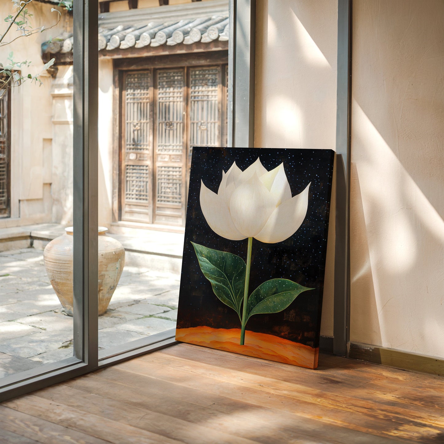 Lotus Rises Through Starlit Earth