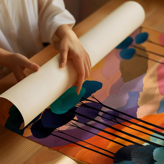 Tall Trees Dance In Coral Light