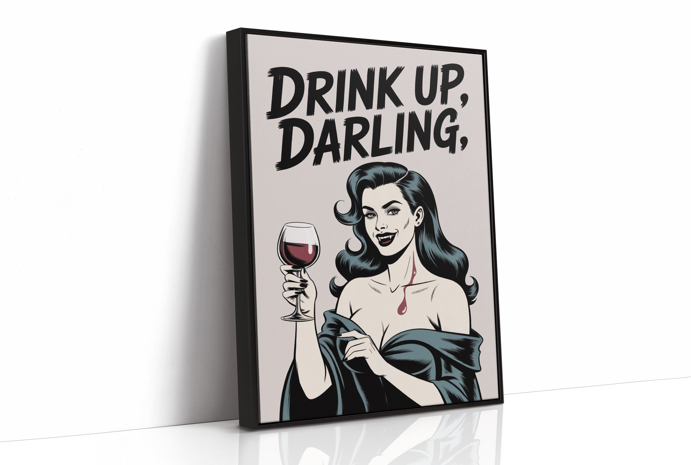 Vintage Vamp Toasts The Night