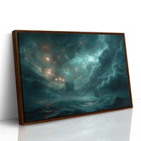 Fireworks Over the Stormy Sea