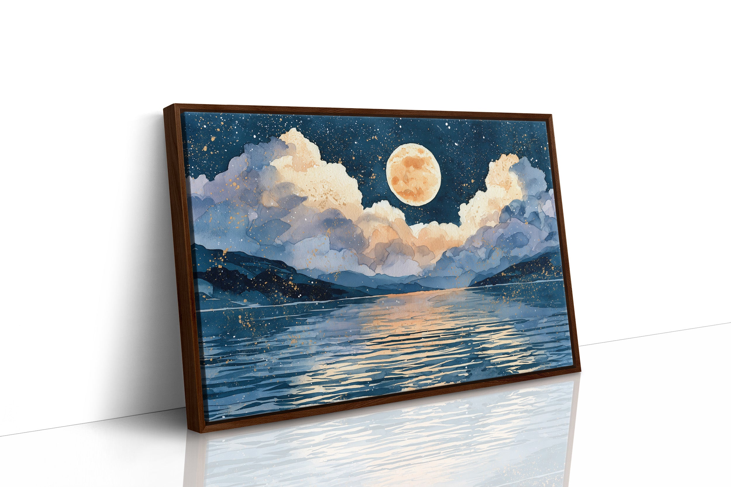 Golden Moon Over Sleeping Water