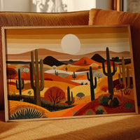 Saguaros Dance Under Desert Sunset