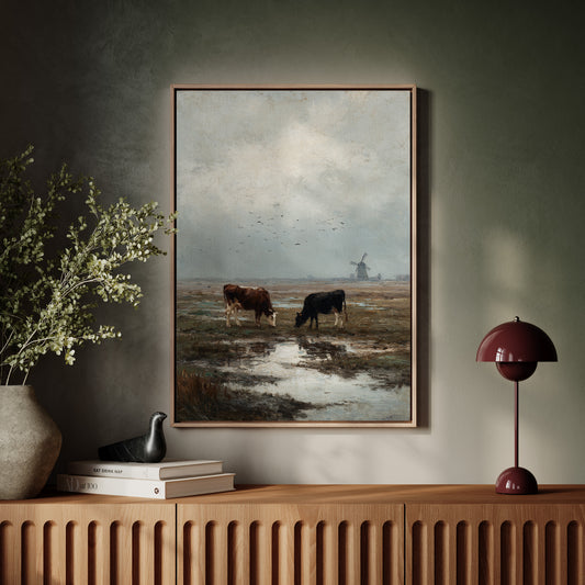 Beneath Clouds, Cows Repose