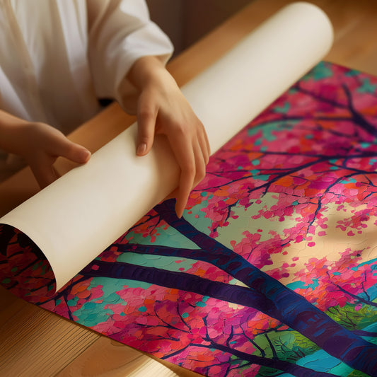 Cherry Blossoms Paint The Winding Path