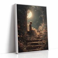 Moonlit Garden Beckons Solitude