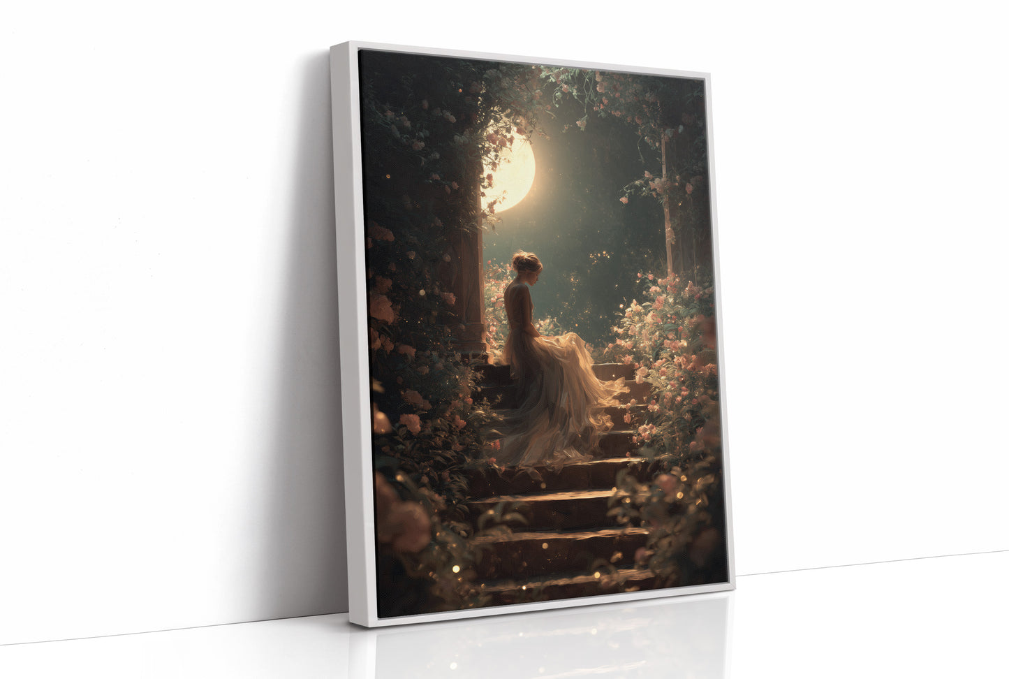 Moonlit Garden Beckons Solitude